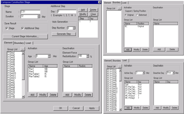Compose Construction Stage Dialog Box