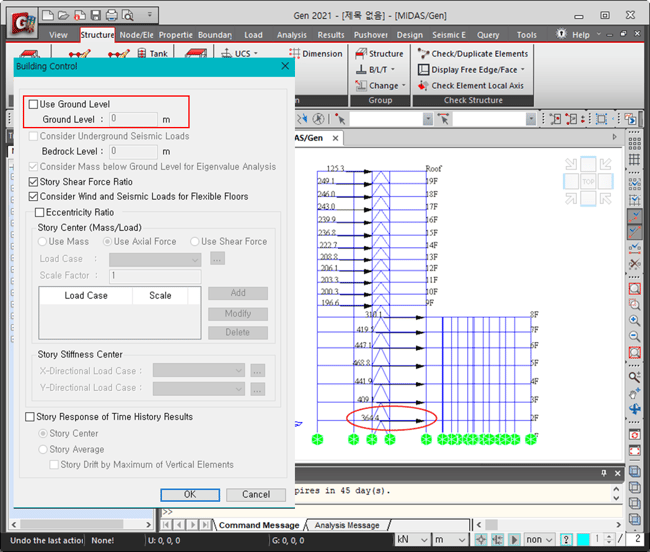 Figure 1. Wind Load generation when the Ground Level is not defined