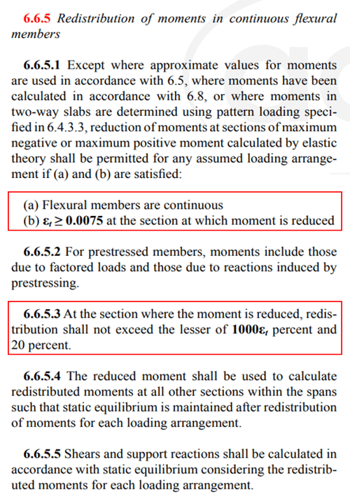 Redistribution of Moments